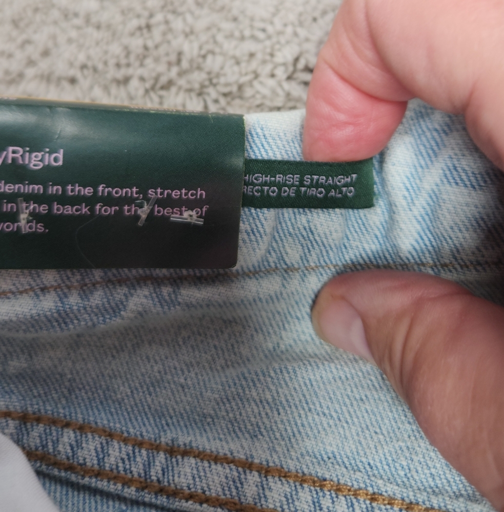 Women's High-Rise Foldover Straight Jeans - Wild Fable Size 0/32" - Picture 9 of 16